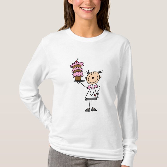 Female Stick Figure Baker Tshirts and Gifts (Front)