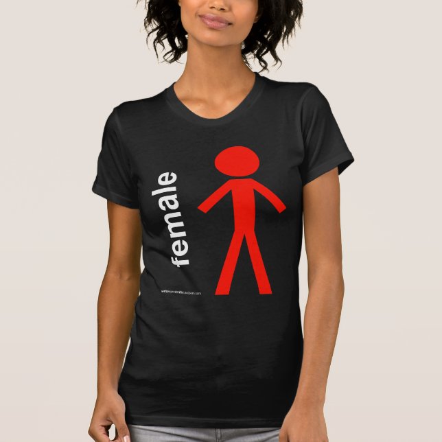 Female Stick Figure T-Shirt (Front)
