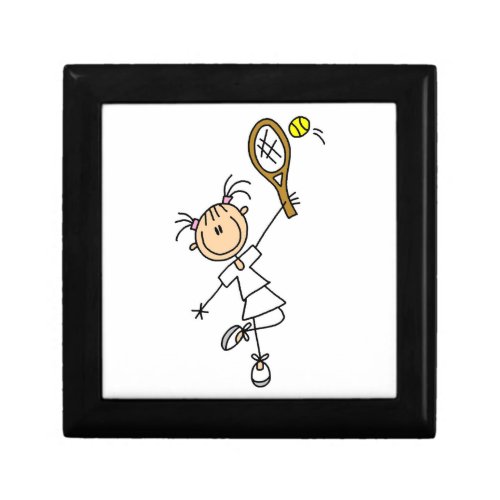 Female Stick Figure Tennis Player Gift Box