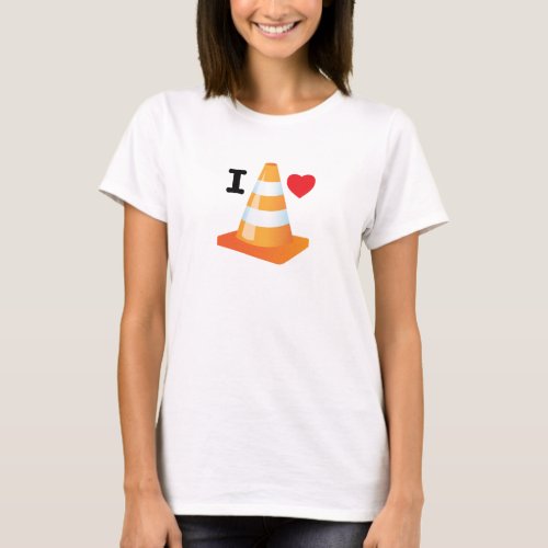 Female Student Funny Traffic Safety Cone T_Shirt