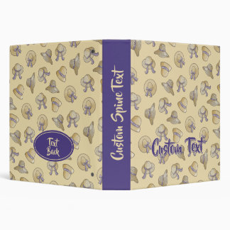 Female Summer Hats Beige 3 Ring Binder