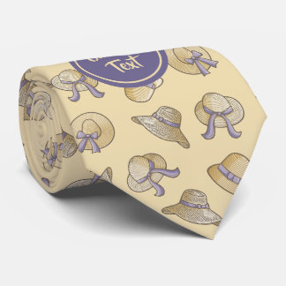 Female Summer Hats Beige Neck Tie