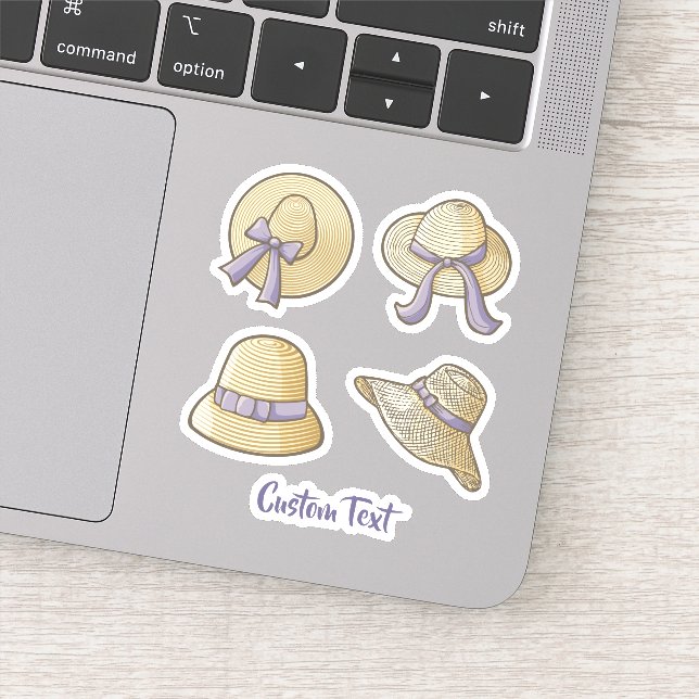 Female Summer Hats Beige Sticker (Detail)