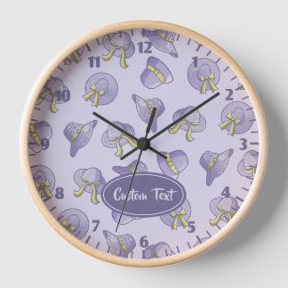 Female Summer Hats Lilac Clock