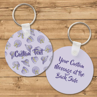Female Summer Hats Lilac Keychain
