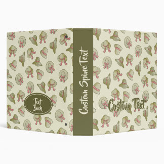 Female Summer Hats Yellow 3 Ring Binder