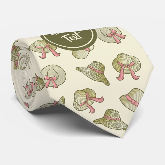 Female Summer Hats Yellow Neck Tie (Rolled)