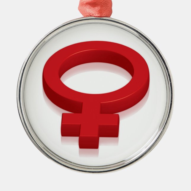 FEMALE SUPREMACY SYMBOL METAL ORNAMENT (Front)