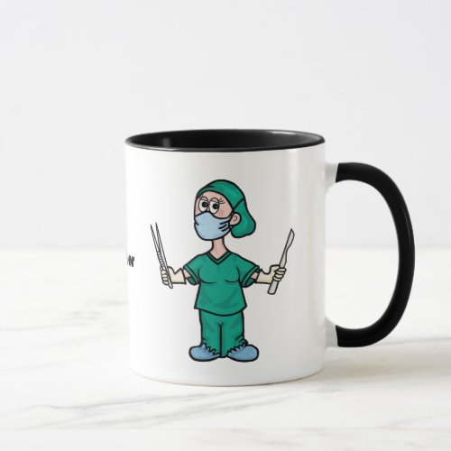 Female Surgeon with Tools Mug