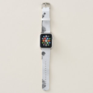 Female swimmer on rock above crashing surfvintage, apple watch band