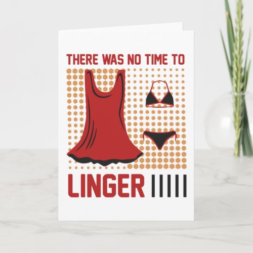 Female Swimmer _ There Was No Time to Linger Card