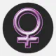 Female Symbol Classic Round Sticker | Zazzle