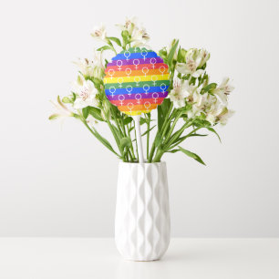 Female Symbol Rainbow Pattern Balloon