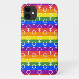 Female Symbol Rainbow Pattern iPhone 11 Case