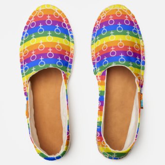 Female Symbol Rainbow Pattern Espadrilles | Zazzle