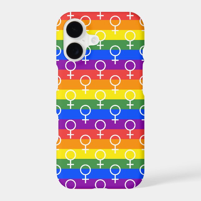 Female Symbol Rainbow Pattern Iphone Case (Back)
