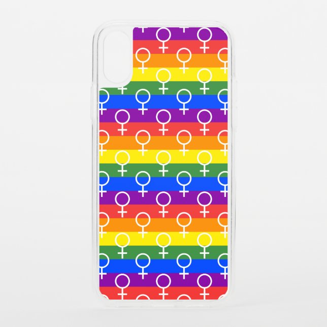 Female Symbol Rainbow Pattern Uncommon iPhone Case (Back)