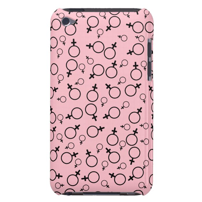 Female Symbol (Venus Symbol) Black on Pink iPod Case Mate Case