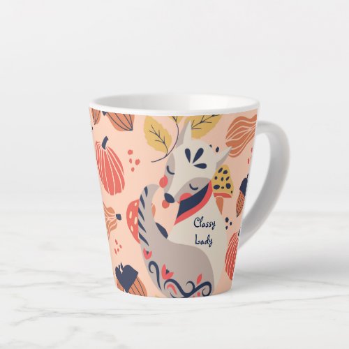 Female Teacher Gift CLASSY LADY Hygge Fox Latte Mug