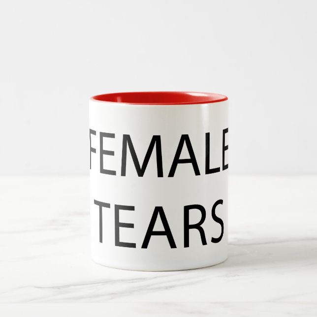 Female tears Two-Tone coffee mug (Center)