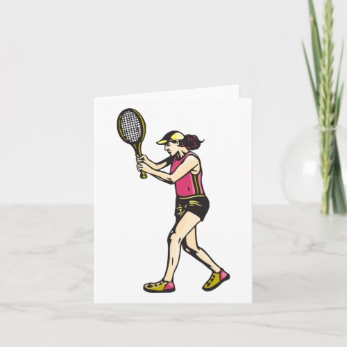 Female Tennis Player Card