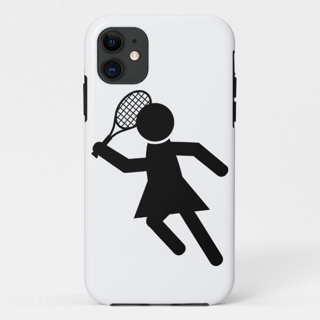 Female Tennis Player - Tennis Symbol Case-Mate iPhone Case (Back)