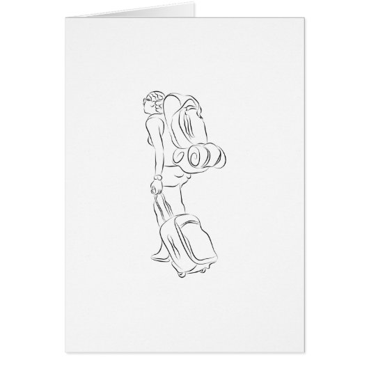 Female Traveler Drawing (Front)