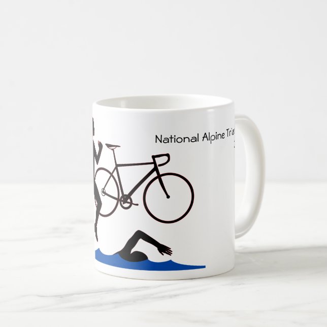 Female Triathlon Keepsake Coffee Mug (Front Right)