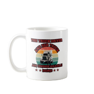 Female Trucker Strong Road Bond Pride Power Design Coffee Mug