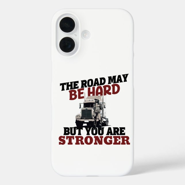 Female Trucker Strong Road Resilient Journey Pride Case-Mate iPhone Case (Back)