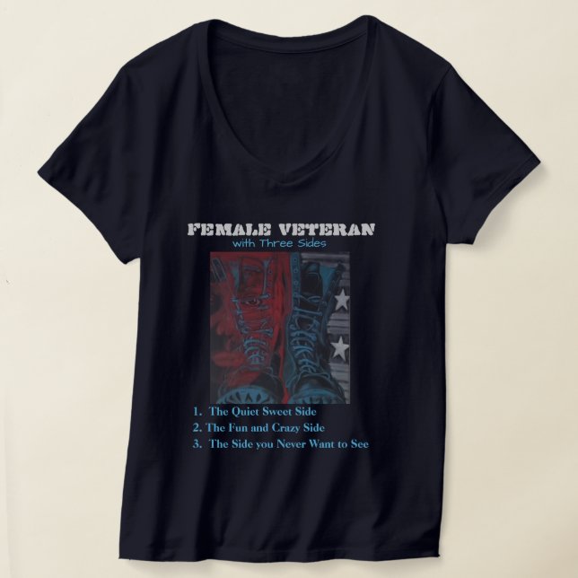 Female Veteran T-Shirt (Laydown)