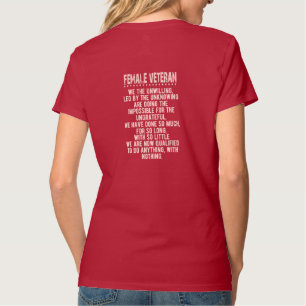 Female Veteran Women Unwilling Women’s  T-Shirt