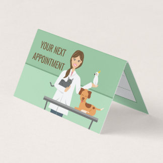 Female Veterinarian - Customer Appointment Business Card