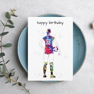Female Volleyball Player Card