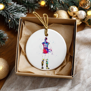 Female Volleyball Player Ceramic Ornament