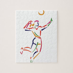 Female Volleyball Player Jigsaw Puzzle