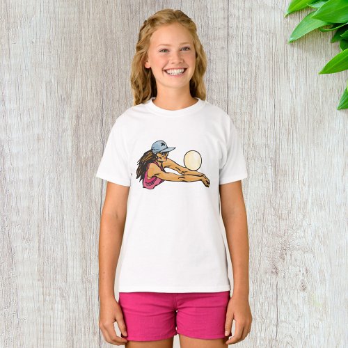 Female Volleyball Player T_Shirt