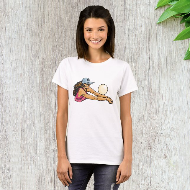 Female Volleyball Player T-Shirt (Creator Uploaded)