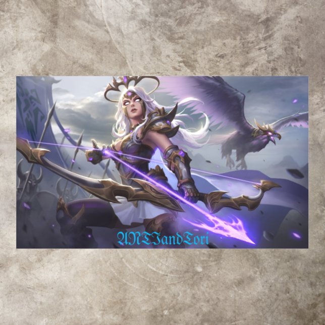 female warrior archery sky eagle floor decals (Insitu)