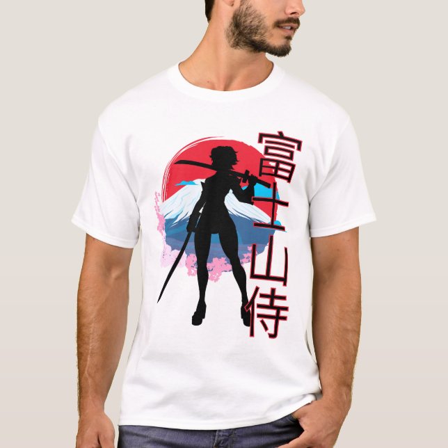 Female Warrior Mt. Fuji T-Shirt (Front)