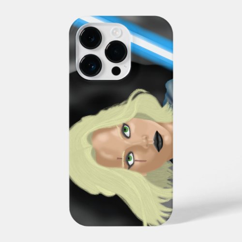 Female Warrior with Lightsaber iPhone 14 Pro Case