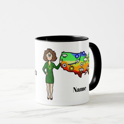 Female Weatherpersons Day Mug with Name