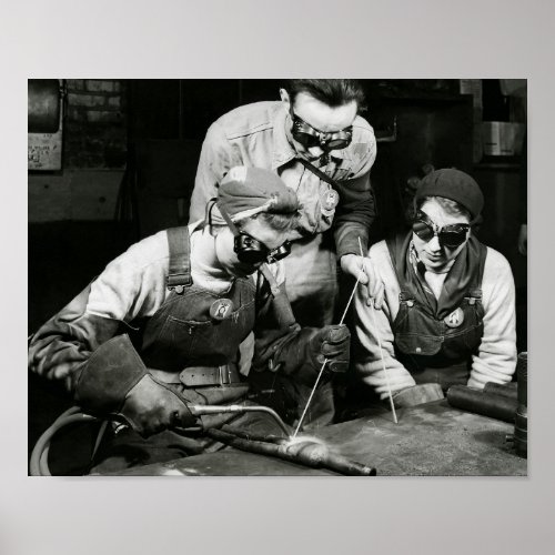 Female Welders _ WW2 Homefront _ 1943 Poster