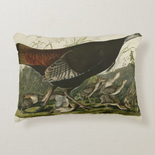 Female Wild Turkey from Audubon's Birds of America Accent Pillow