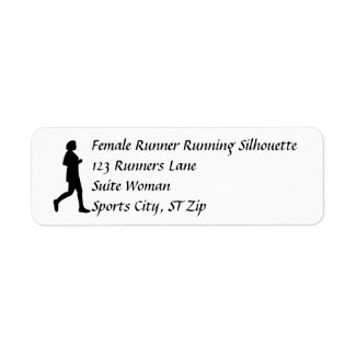 Female Woman Jogger Runner Address Labels