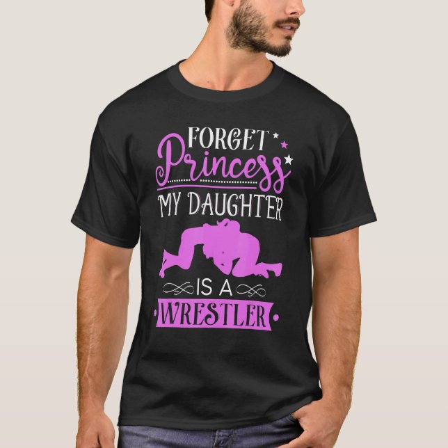 Female Wrestler Girl   Wrestling Gift T-Shirt (Front)