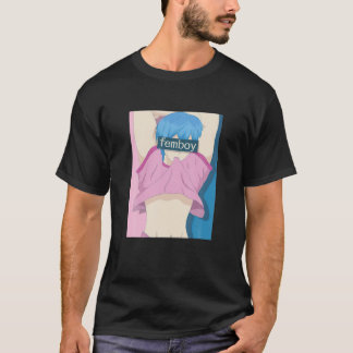 Femboy Aesthetic Pastel Gay Yaoi Anime Boy Crossdr T-Shirt