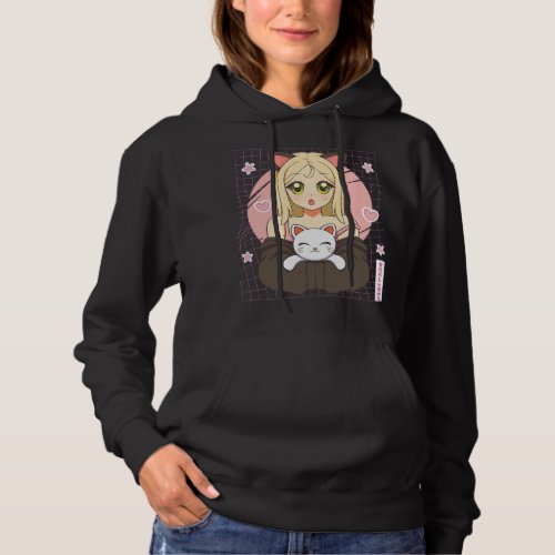 Femboy Anime with Cute Cat and Cute Little Femboy Hoodie