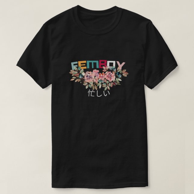 Femboy Bussy Japanese Flower T-Shirt | Zazzle