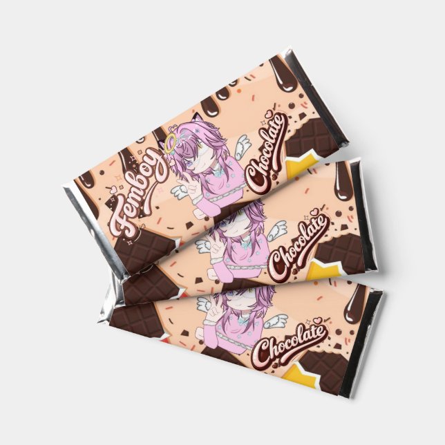 Femboy Chocolate  Hershey Bar Favors (Front)